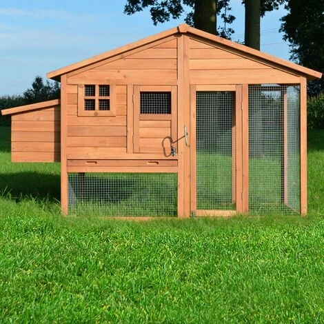 BB-LOISIRCD Poulailler De Luxe En Bois Pour Jardin Exterieur 2-5 Poules Cage Canard 2 Perchoir Nichoir 190 X 67 X 117 Cm 1 BB-LOISIRCD Poulailler De Luxe En Bois Pour Jardin Exterieur 2-5 Poules Cage Canard 2 Perchoir Nichoir 190 X 67 X 117 Cm