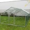 WILTEC Enclos Extérieur Volière Poulailler Clapier De Lapin Cage Pour Petits Animaux 6x3x2m Auvent