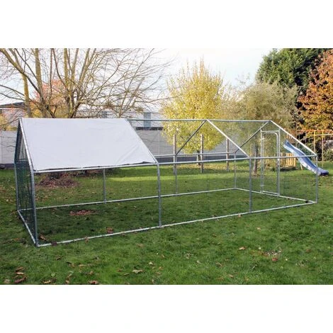 WILTEC Enclos Extérieur Volière Poulailler Clapier De Lapin Cage Pour Petits Animaux 6x3x2m Auvent 2 WILTEC Enclos Extérieur Volière Poulailler Clapier De Lapin Cage Pour Petits Animaux 6x3x2m Auvent – Image 2