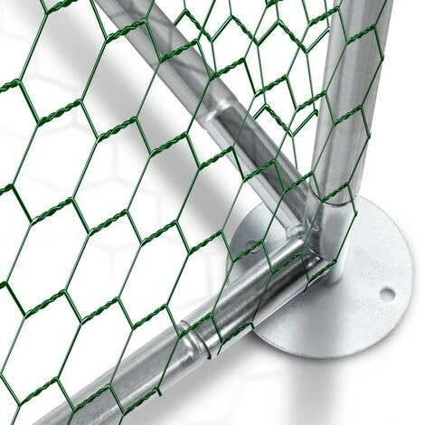 IDMARKET Enclos Poulailler 24 M² Parc Grillagé 8x3 M Acier Galvanisé - Naturel 4 IDMARKET Enclos Poulailler 24 M² Parc Grillagé 8x3 M Acier Galvanisé - Naturel – Image 4