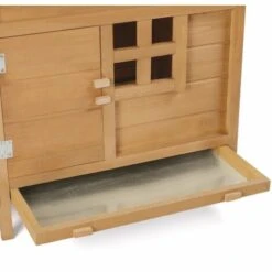 IDMARKET Poulailler Sur Pilotis Avec Pondoir En Bois -Polire Soldes Boutique 11662020 3