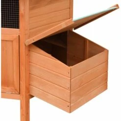 VidaXL Poulailler Bois De Pin Massif Et Sapin 126x117x125 Cm - Brun -Polire Soldes Boutique 12129543 5