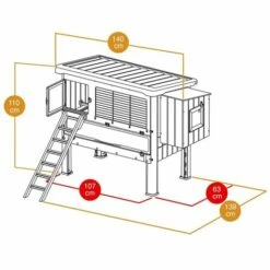 Poulailler Happy Farm 120 Plastique Beige 57320000 Ferplast - Beige -Polire Soldes Boutique 12254496 3