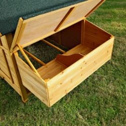 MUCOLA Poulailler, Clapier, Cages à Lapin En Bois En Libre Parcours XXL -Polire Soldes Boutique 12668479 4