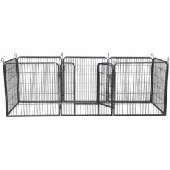 MUCOLA 8 Eléments 80x80cm Parc Pour Chiot, Clôture Pour, Enclos En Argent, Barrière Pour, Roue Libre -Polire Soldes Boutique 12668491 4