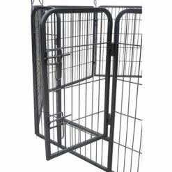 MUCOLA 8 Eléments 80x80cm Parc Pour Chiot, Clôture Pour, Enclos En Argent, Barrière Pour, Roue Libre -Polire Soldes Boutique 12668491 5
