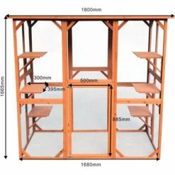 WILTEC Enclos Extérieur Parc Pour Chat Résistant Aux Intempéries 180 X 88 X 169 Cm Avec 6 Zones De Repos 8 WILTEC Enclos Extérieur Parc Pour Chat Résistant Aux Intempéries 180 X 88 X 169 Cm Avec 6 Zones De Repos -Polire Soldes Boutique 13207777 4