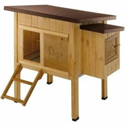Ferplast HEN HOUSE 10 Maisonnette Pour Poules En Bois De Pin Nordique. Variante HEN HOUSE 10 - Mesures: 124 X 98 X H 110 Cm -