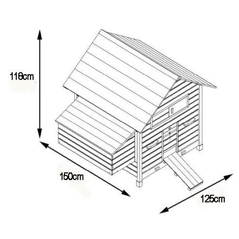 POULAILLER DIRECT Poulailler Challans 10 À 15 Poules Toit Bois 5 POULAILLER DIRECT Poulailler Challans 10 À 15 Poules Toit Bois – Image 5