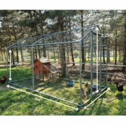CHEMIN DES POULAILLERS Enclos Poulailler 8m² Tubes 32mm H2,25m - Parc Grillagé Renforcé 4x2m - Acier Galvanisé 7 CHEMIN DES POULAILLERS Enclos Poulailler 8m² Tubes 32mm H2,25m - Parc Grillagé Renforcé 4x2m - Acier Galvanisé -Polire Soldes Boutique 13510122 3