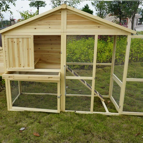 CHEMIN DES POULAILLERS Poulailler Jersey Toit Shingle Avec Parc 4 À 6 Poules 2 CHEMIN DES POULAILLERS Poulailler Jersey Toit Shingle Avec Parc 4 À 6 Poules – Image 2