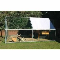 DESTOCKOUTILS Parc Grillagé Poulailler Enclos Pour Poules 12m2 Tubes 38mm