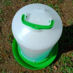 CHEMIN DES POULAILLERS Abreuvoir Poule En Plastique Premium Avec Poignée Et Bouchon 12l Vert - Gaun -Polire Soldes Boutique 14608889 3