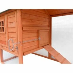 WILTEC Poulailler Enclos Et Abri Spacieux Bois D'épicéa Toit En Bitume 1710x800x1100 Mm Élevage Basse-cour -Polire Soldes Boutique 1526565 4