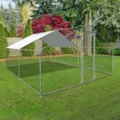 IDMARKET Enclos Poulailler 16 M² Parc Grillagé 4x4 M Acier Galvanisé - Naturel 9 IDMARKET Enclos Poulailler 16 M² Parc Grillagé 4x4 M Acier Galvanisé - Naturel -Polire Soldes Boutique 15473169 5