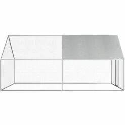 VidaXL Poulailler D'extérieur 2,75 X 4 X 1,92 M Acier Galvanisé - Argent -Polire Soldes Boutique 15561372 3