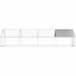 VidaXL Poulailler D'extérieur 2,75 X 8 X 1,92 M Acier Galvanisé - Argent -Polire Soldes Boutique 15561374 3
