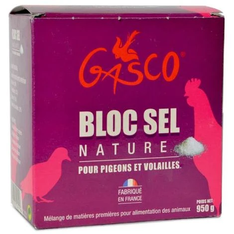 GASCO Bloc De Sel Nature, Pour Pigeons Et Volailles 1 GASCO Bloc De Sel Nature, Pour Pigeons Et Volailles