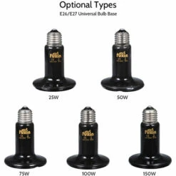 ASUPERMALL Ac110-120V 100W En Ceramique Lumiere Emettrice De Chaleur, Base E26 / E27 8 ASUPERMALL Ac110-120V 100W En Ceramique Lumiere Emettrice De Chaleur, Base E26 / E27 -Polire Soldes Boutique 15633828 4