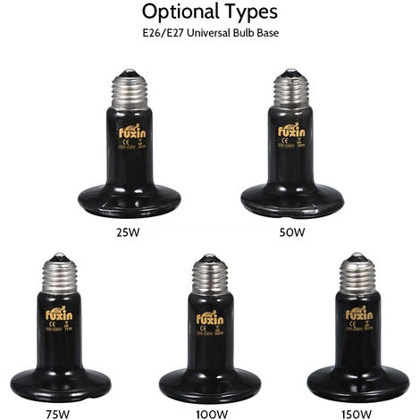 ASUPERMALL Ac110-120V 100W En Ceramique Lumiere Emettrice De Chaleur, Base E26 / E27 4 ASUPERMALL Ac110-120V 100W En Ceramique Lumiere Emettrice De Chaleur, Base E26 / E27 – Image 4