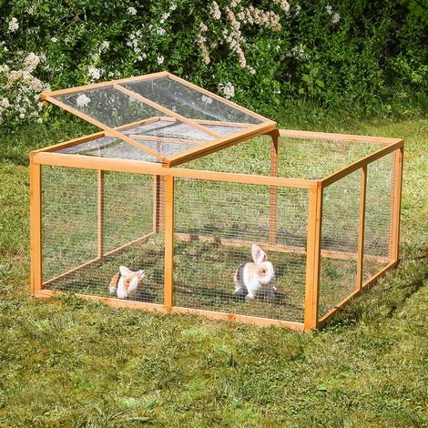 MUCOLA Cage à Lapin Petit Animal Huche à Bois Enclos Extérieur Libre XXL 2 MUCOLA Cage à Lapin Petit Animal Huche à Bois Enclos Extérieur Libre XXL – Image 2