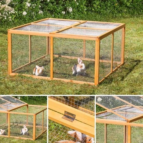 MUCOLA Cage à Lapin Petit Animal Huche à Bois Enclos Extérieur Libre XXL 5 MUCOLA Cage à Lapin Petit Animal Huche à Bois Enclos Extérieur Libre XXL – Image 5