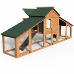 VOUNOT Poulailler En Bois XL Avec Pondoir Et Perchoir