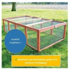 BB-LOISIRAM Clapier Lapins Rabbit Run 2020 Exterieur- Cage Mobile -Couleur Bois -Polire Soldes Boutique 16635852 3