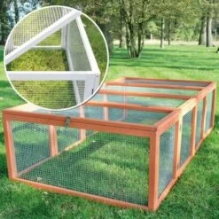BB-LOISIRAM Clapier Lapins Rabbit Run 2020 Exterieur- Cage Mobile -Couleur Bois -Polire Soldes Boutique 16635852 5