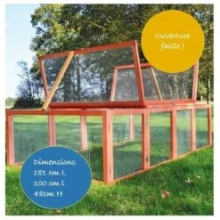 BBLOISIRAM Clapier Lapins Rabbit Run 2020 Exterieur- Cage Mobile -Couleur Blanc -Polire Soldes Boutique 16635854 4