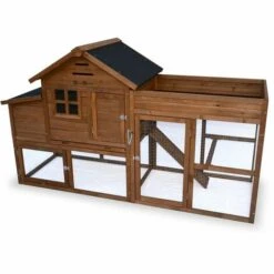 ALICE'S GARDEN Poulailler En Bois Avec Carré Potager CAMPINE, 3 Poules, Cage à Poule Avec Enclos, Poulailler Avec Jardinière - Bois -Polire Soldes Boutique 16770478 5