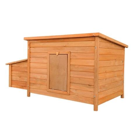 WILTEC Poulailler Marron Rougeâtre Bois 136x74x70cm Nichoir Bac Amovible Nettoyage Abri Niche Maisonnette 3 WILTEC Poulailler Marron Rougeâtre Bois 136x74x70cm Nichoir Bac Amovible Nettoyage Abri Niche Maisonnette – Image 3