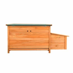 WILTEC Poulailler Marron Rougeâtre Bois 136x74x70cm Nichoir Bac Amovible Nettoyage Abri Niche Maisonnette 8 WILTEC Poulailler Marron Rougeâtre Bois 136x74x70cm Nichoir Bac Amovible Nettoyage Abri Niche Maisonnette -Polire Soldes Boutique 17613614 4