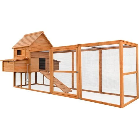 WILTEC Poulailler 310x150x150cm Bois Nichoir & Enclos Bac Amovible Nettoyage Abri & Enclos 1 WILTEC Poulailler 310x150x150cm Bois Nichoir & Enclos Bac Amovible Nettoyage Abri & Enclos