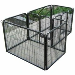 Bc-elec - 5663-1590 Parc à Chiots, Chiens Et Autres Animaux, 7 Panneaux, Modulable - Noir -Polire Soldes Boutique 178705 4