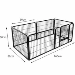 OOBEST Parc 6 Panneaux Pour Lapin/Cochon D'Inde, Chien Ou Chat Extérieur Ou Intérieur 60 Cm De Haut -Polire Soldes Boutique 18179023 3