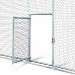 IDMARKET Enclos Poulailler Dôme 15 M² Parc Grillagé 3x5 M Avec Porte Latérale - Naturel -Polire Soldes Boutique 18322194 4