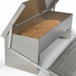 IDMARKET Mangeoire XL Pour Poules Distributeur Automatique à Pédale En Acier 5 Kg -Polire Soldes Boutique 18363609 4