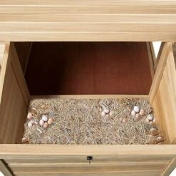 DEUBA Poulailler Mobile 220x125x118 Bois Avec Roues Pondoir Nichoirs Tiroir Coulissant Portes Protection En Bitume 8 DEUBA Poulailler Mobile 220x125x118 Bois Avec Roues Pondoir Nichoirs Tiroir Coulissant Portes Protection En Bitume -Polire Soldes Boutique 18473795 4