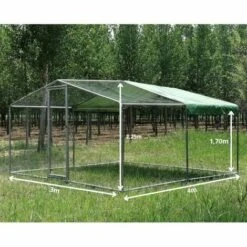 POULAILLER DIRECT Parc À Poules - Enclos 12m² Ø38mm 4x3x2,25m - Acier Galvanisé 7 POULAILLER DIRECT Parc À Poules - Enclos 12m² Ø38mm 4x3x2,25m - Acier Galvanisé -Polire Soldes Boutique 18991376 3