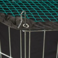 Relaxdays Enclos Avec Couverture En Filet, Lapins, Cochons D’inde, Extérieur, élevage, HlP 60x150x150 Cm, Argent