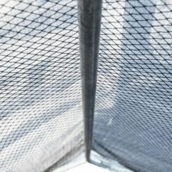 IDMARKET Enclos BOGOTA 4 M² Parc Grillagé 2x2x1,6 M Acier Galvanisé Avec Filet - Naturel -Polire Soldes Boutique 19996424 4