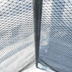 IDMARKET Enclos BOGOTA 12 M² Parc Grillagé 2x6x1,6 M Acier Galvanisé Avec Filet - Naturel -Polire Soldes Boutique 19996436 4