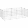 SONGMICS Enclos Modulable, Clôture Pour Petits Animaux, Cage Pour Hamsters, Lapins, Cochon D’Inde, Maille Métallique, Avec Maillet Et Serre-câbles, Usage Intérieur, LPI01W - Blanc