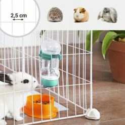 SONGMICS Enclos Modulable, Clôture Pour Petits Animaux, Cage Pour Hamsters, Lapins, Cochon D’Inde, Maille Métallique, Avec Maillet Et Serre-câbles, Usage Intérieur, LPI01W - Blanc -Polire Soldes Boutique 22120830 3
