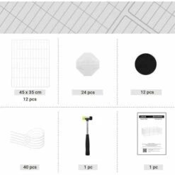 SONGMICS Enclos Modulable, Clôture Pour Petits Animaux, Cage Pour Hamsters, Lapins, Cochon D’Inde, Maille Métallique, Avec Maillet Et Serre-câbles, Usage Intérieur, LPI01W - Blanc -Polire Soldes Boutique 22120830 4