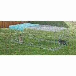 KERBL Enclos Extérieur Avec Toit Gris - Gris -Polire Soldes Boutique 2222973 3