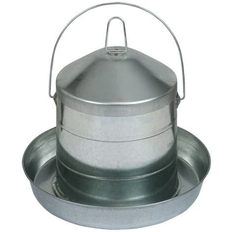 POULAILLER DIRECT Abreuvoir Poule En Acier Galvanisé Avec Anse 8l - Gaun 1 POULAILLER DIRECT Abreuvoir Poule En Acier Galvanisé Avec Anse 8l - Gaun