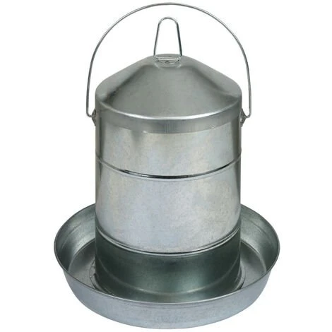 CHEMIN DES POULAILLERS Abreuvoir En Acier Galvanisé Pour Volaille 12l 1 CHEMIN DES POULAILLERS Abreuvoir En Acier Galvanisé Pour Volaille 12l