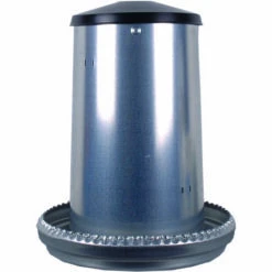 CHICK'A Nourrisseur à Trémie émaillé 25 L Pour 17 Poules - Gris -Polire Soldes Boutique 23546510 4